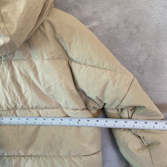 Madewell Women's Large Beige Puffer quilted Jacket Full Zip Size S, Brown camel - Picture 9 of 12